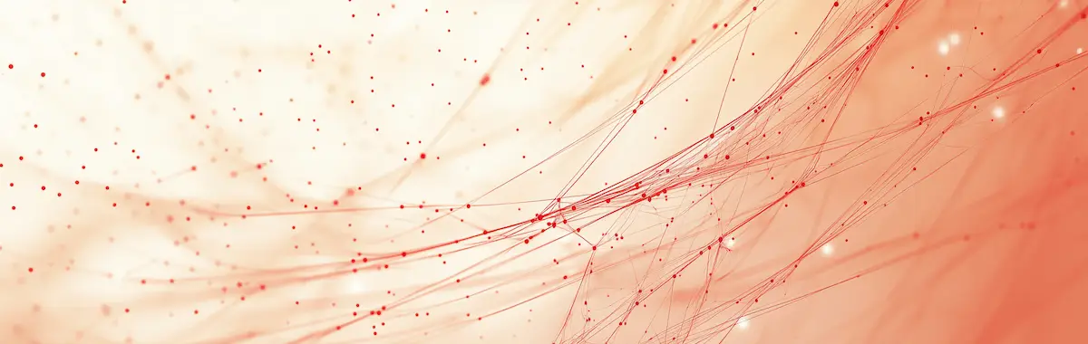 Orange Linien und Punkte