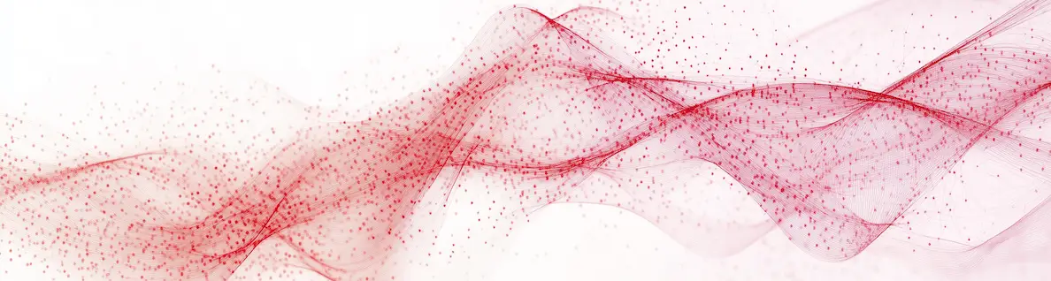 rote digitale wellen auf weißem hintergrund